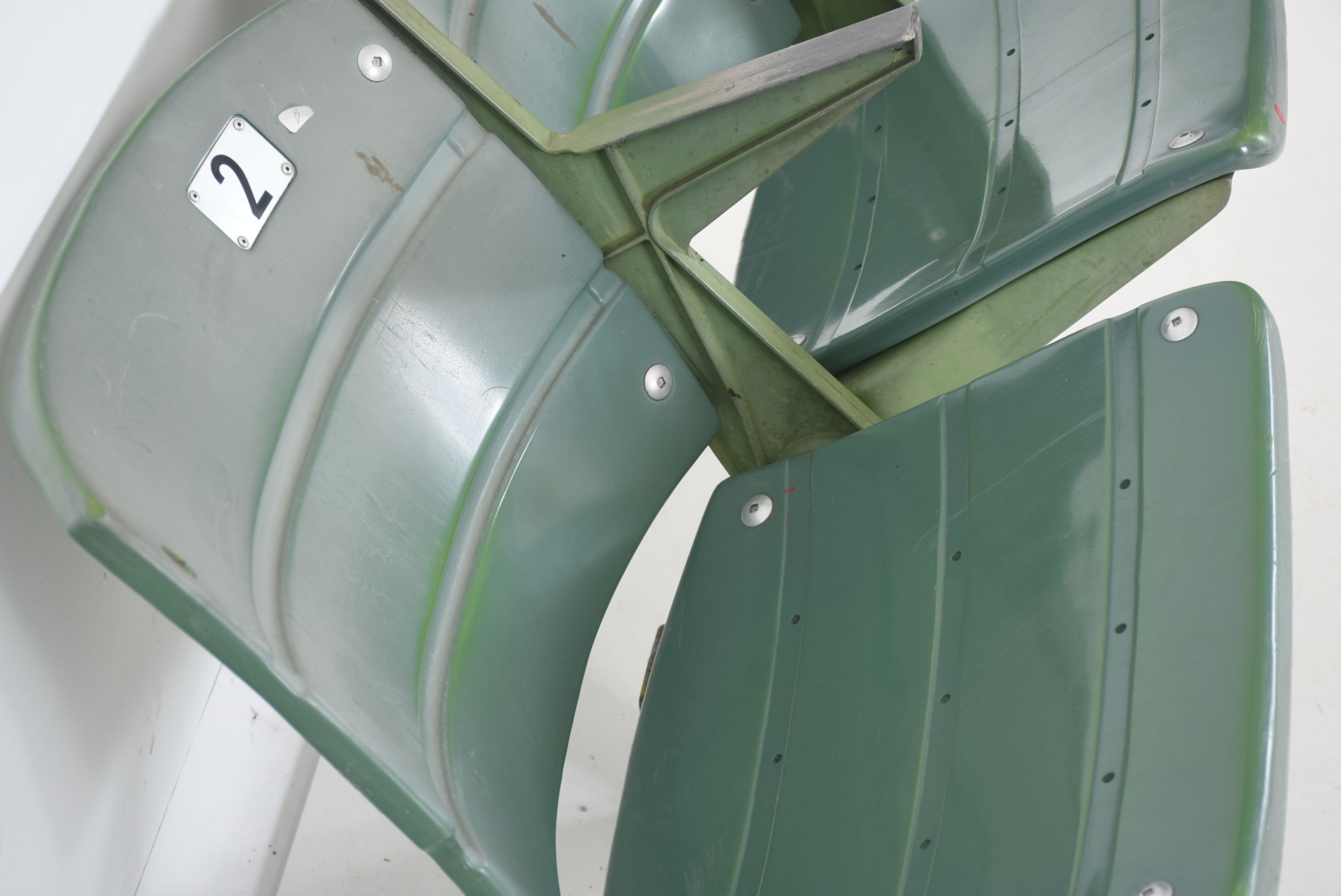 Two Green Riverfront Stadium Seats