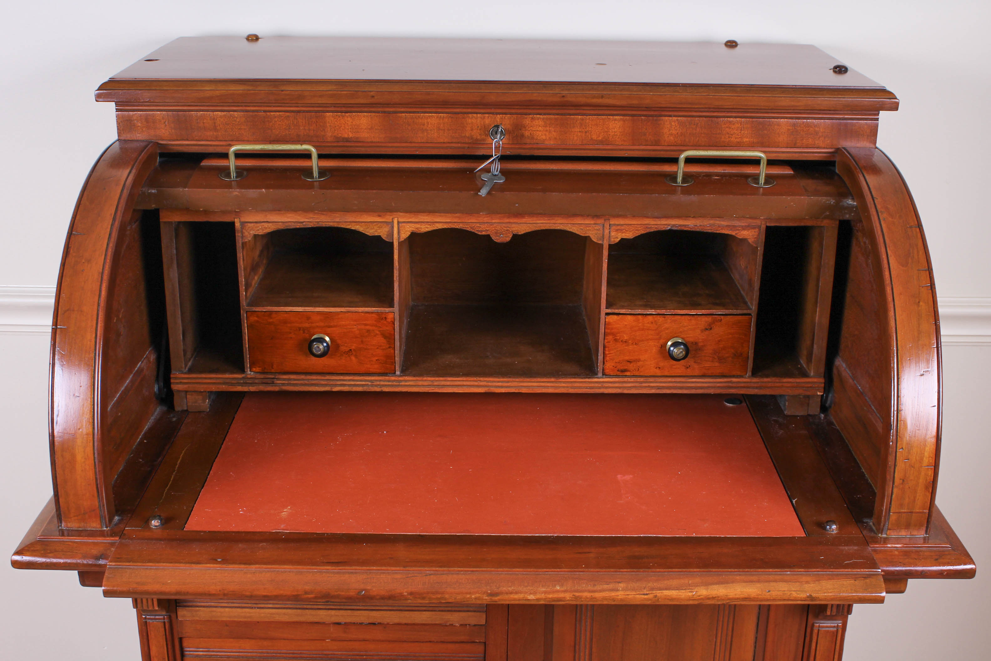 Antique Walnut Roll Top Desk