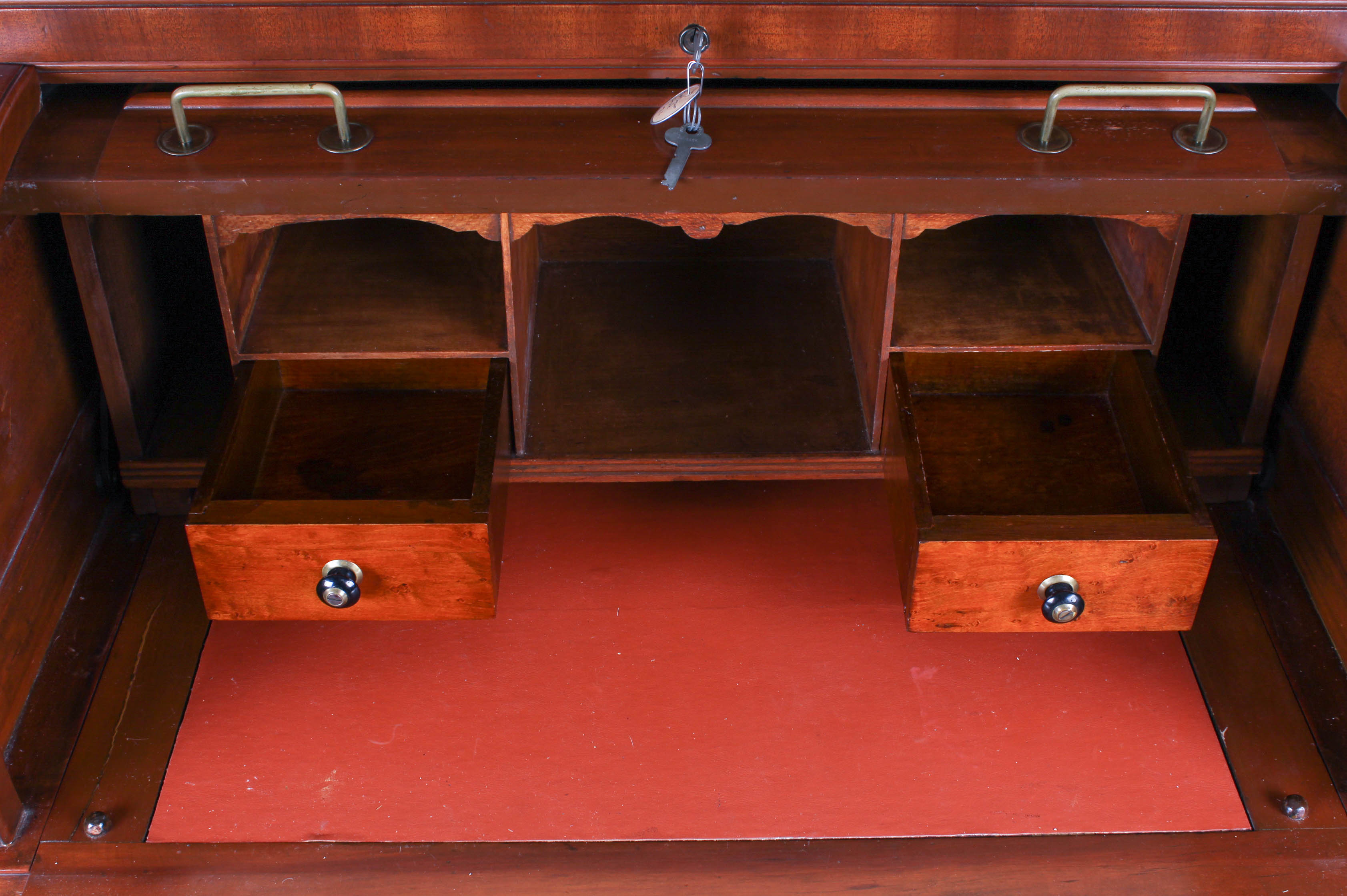 Antique Walnut Roll Top Desk