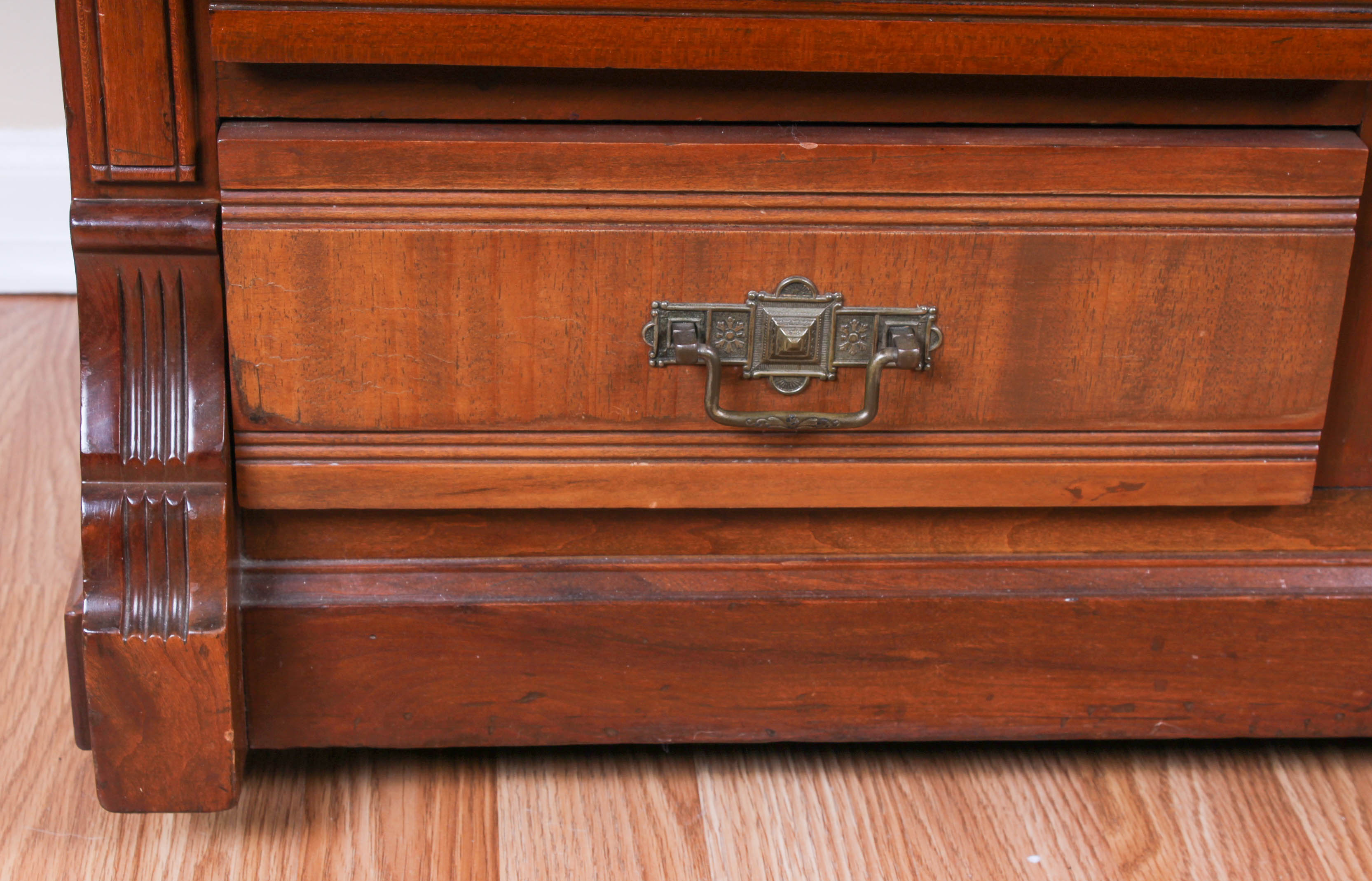 Antique Walnut Roll Top Desk
