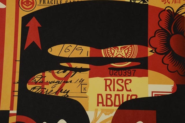 Shepard Fairey "Obey 3 Face Collage" Signed Giclee on Paper Set