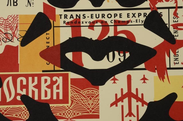 Shepard Fairey "Obey 3 Face Collage" Signed Giclee on Paper Set