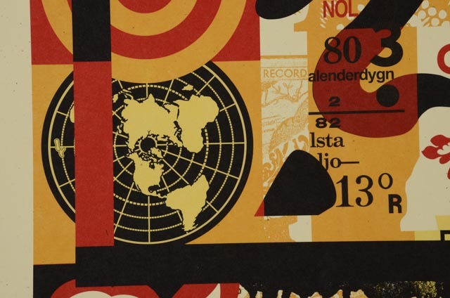 Shepard Fairey "Obey 3 Face Collage" Signed Giclee on Paper Set