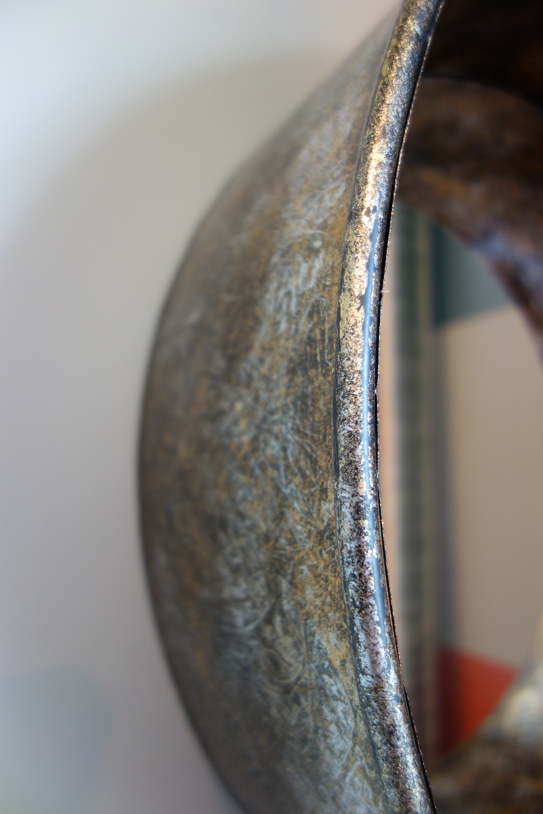 Modern Style Metal Bucket Wall Mirror