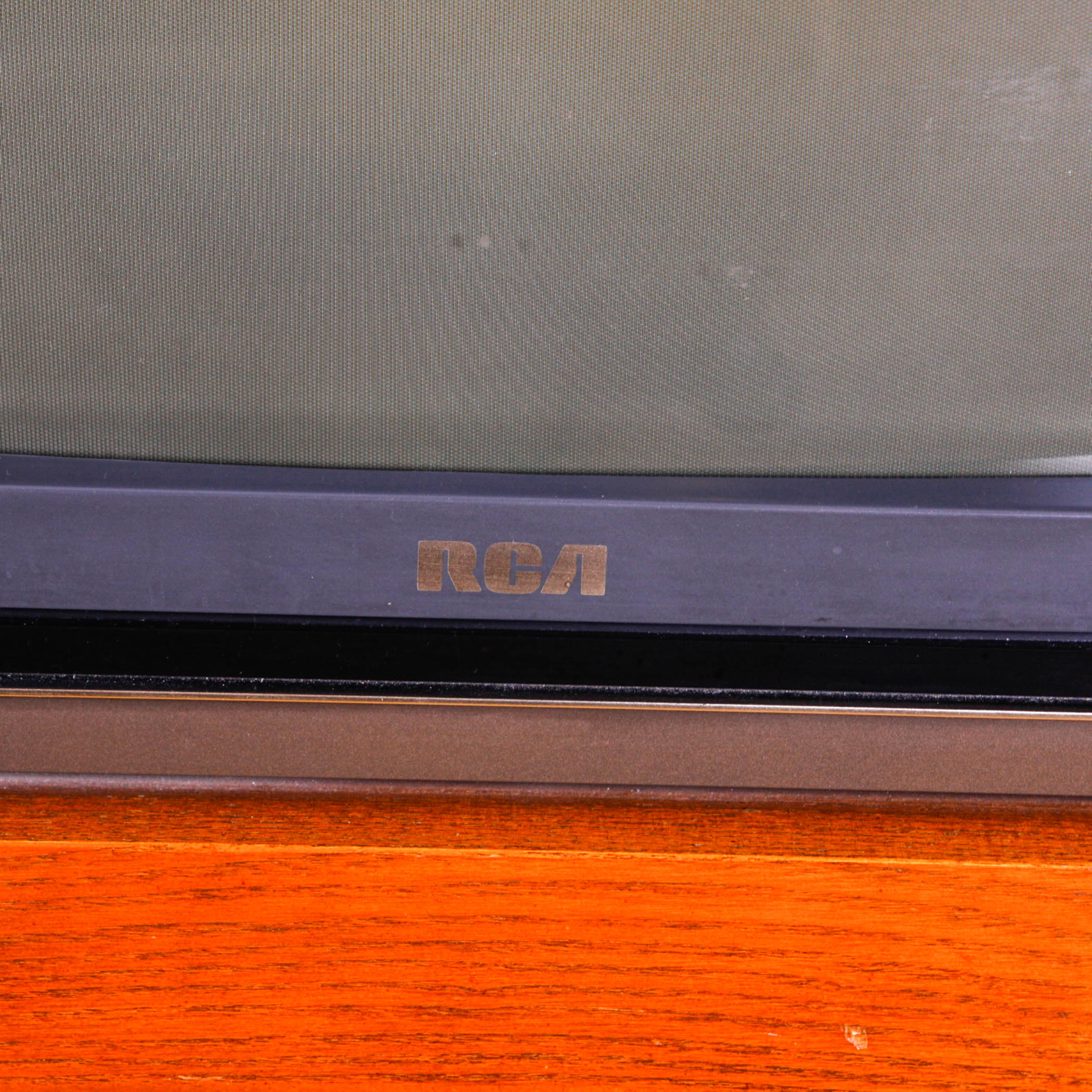 Vintage RCA Wood Tube Television and Accessories