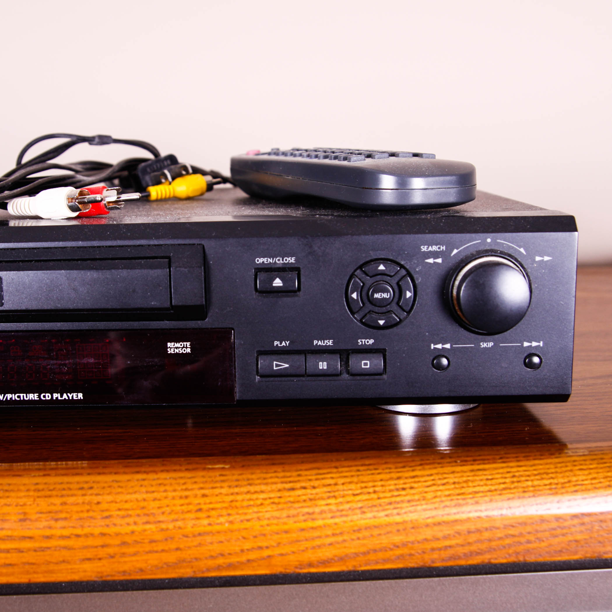 Vintage RCA Wood Tube Television and Accessories