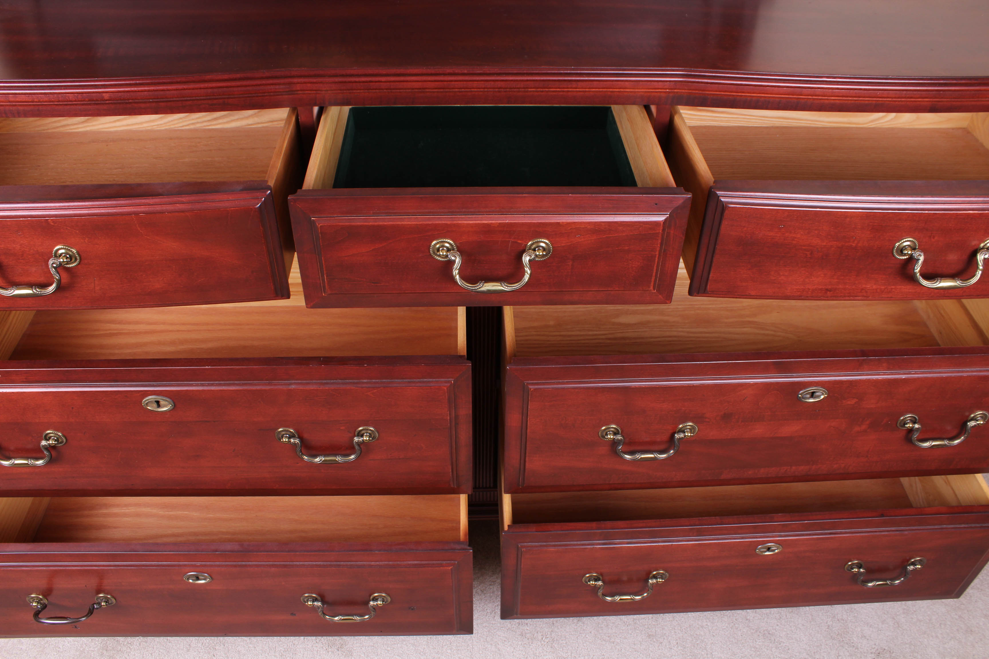 Durham Furniture Cherry Finish Dresser with Mirror