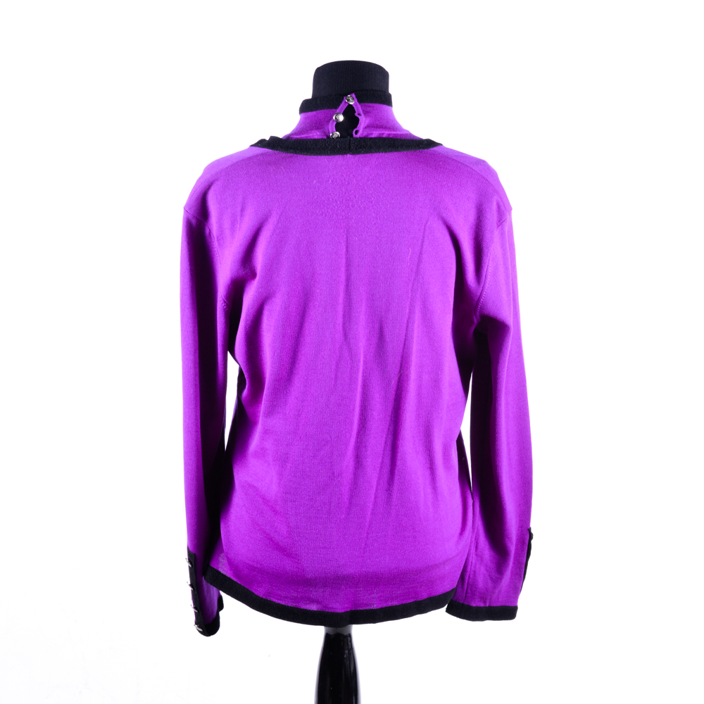 Escada Margaretha Ley Purple Cardigan and Shirt