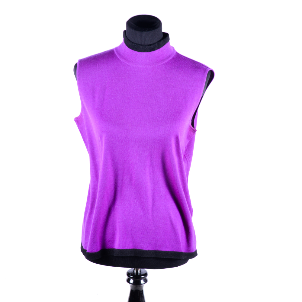 Escada Margaretha Ley Purple Cardigan and Shirt