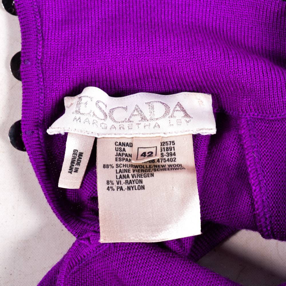 Escada Margaretha Ley Purple Cardigan and Shirt