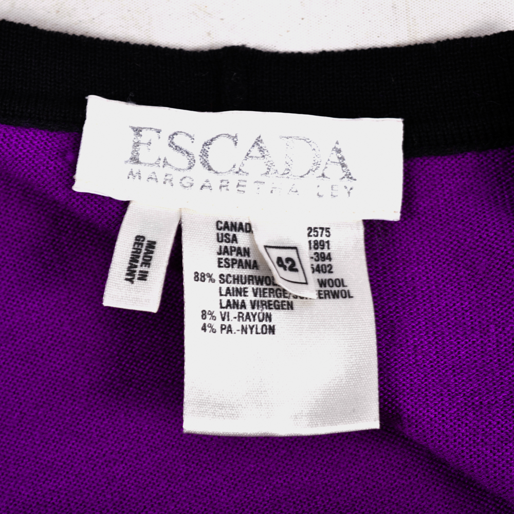 Escada Margaretha Ley Purple Cardigan and Shirt