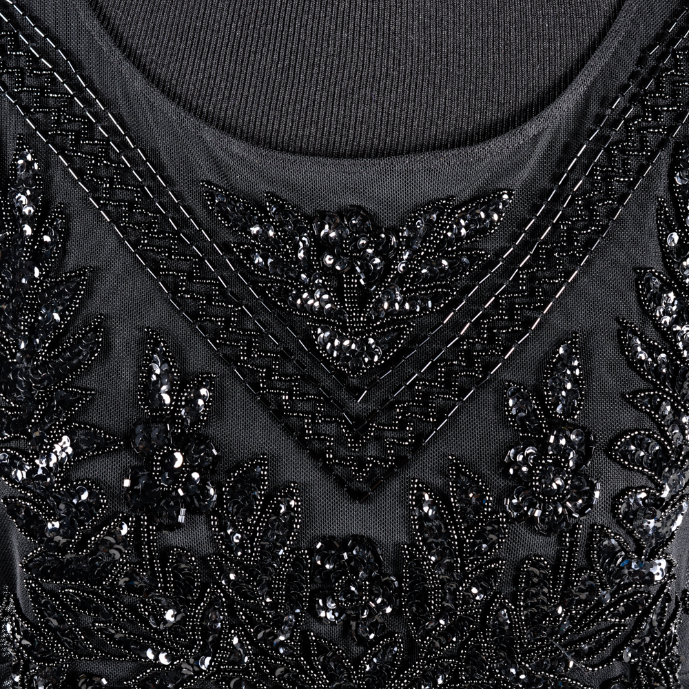 Escada Black Beaded Top