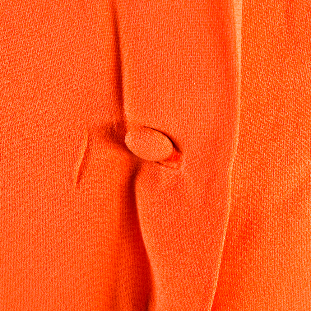 Adele Simpson Orange Button-Front Dress