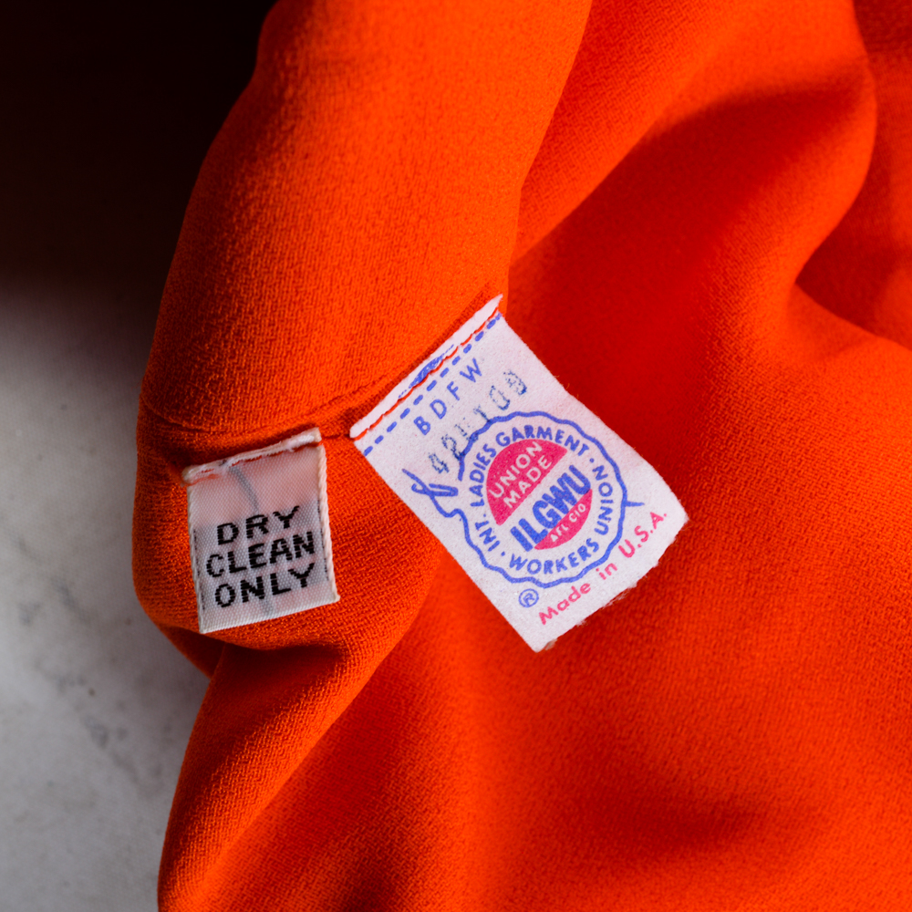 Adele Simpson Orange Button-Front Dress