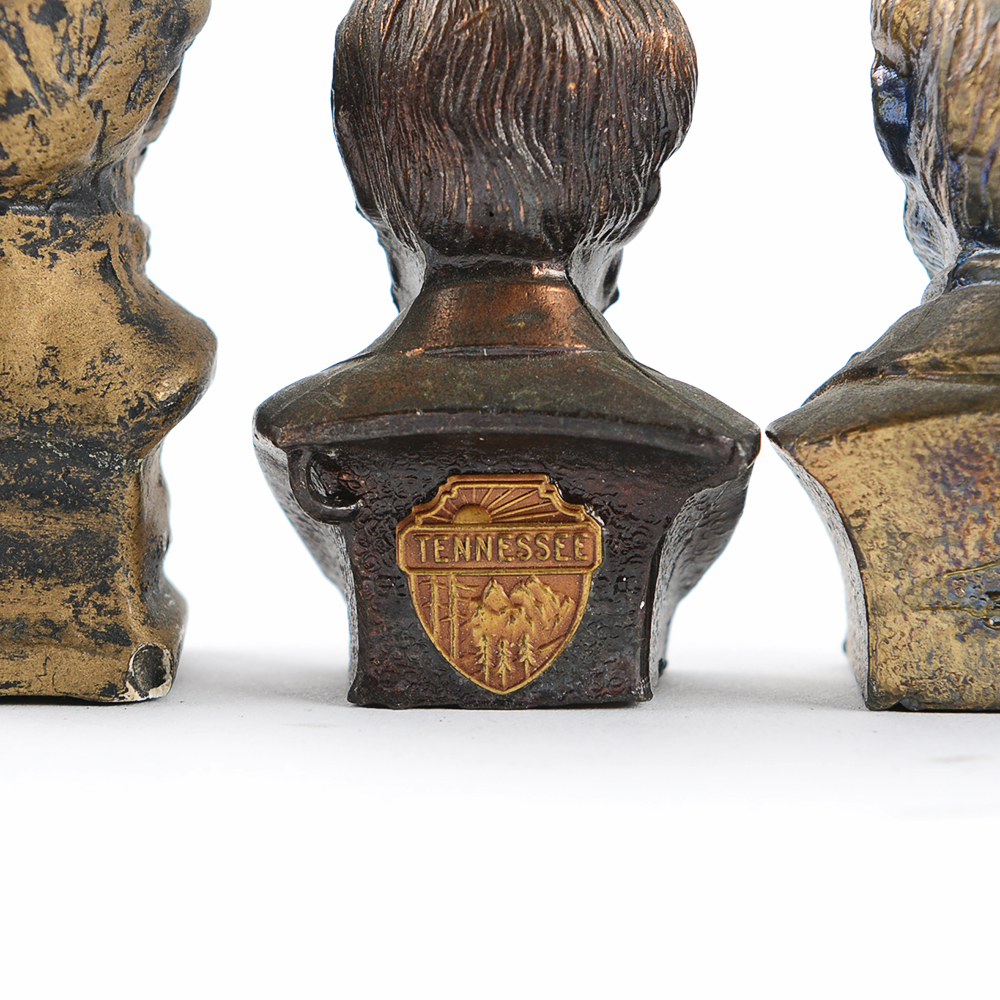 Miniature Bronzed Civil War Figure Busts