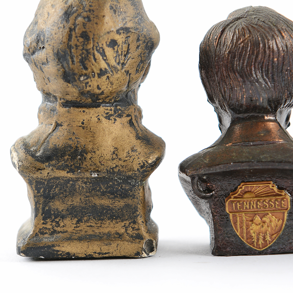 Miniature Bronzed Civil War Figure Busts