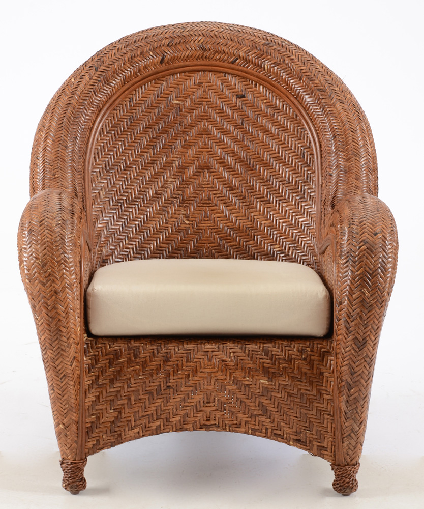 Pair of Pottery Barn Wicker Chairs