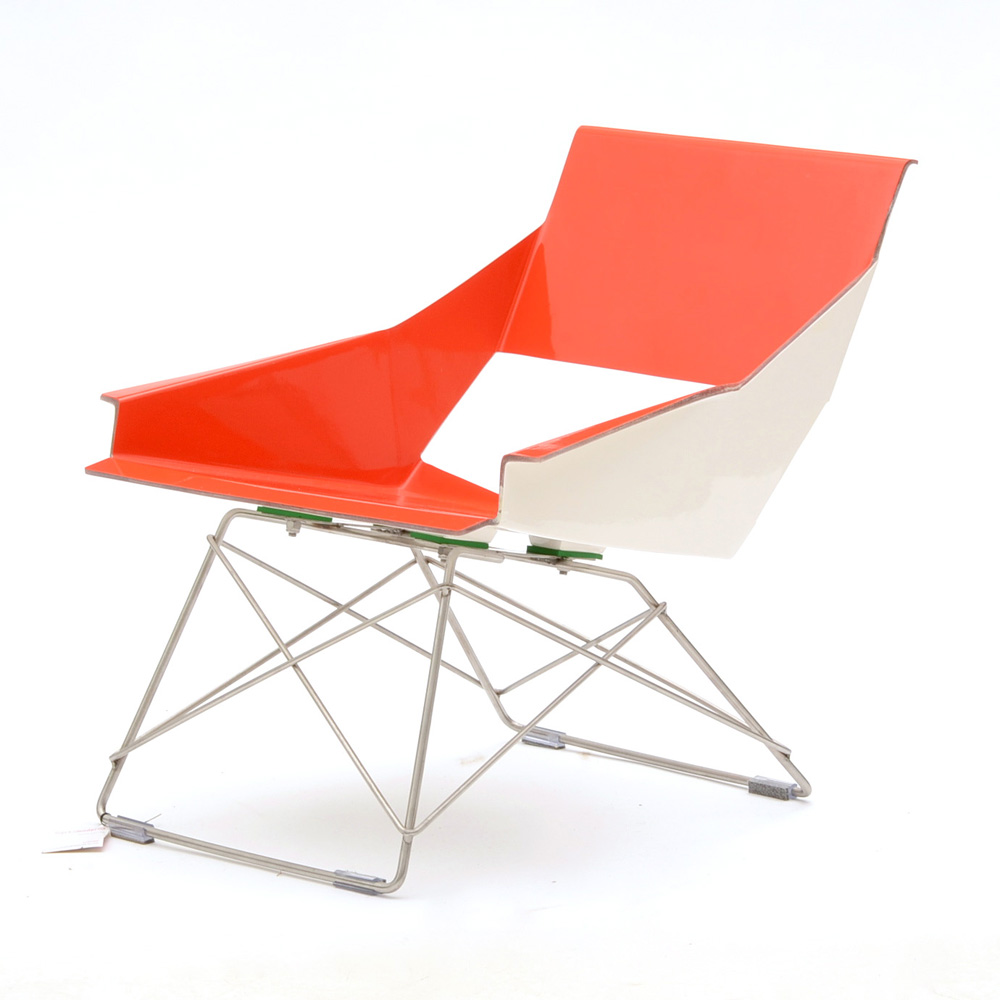 Markamoderna Red Enameled Metal Chair