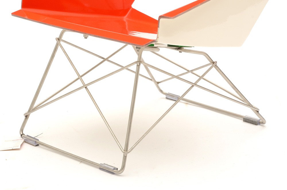 Markamoderna Red Enameled Metal Chair