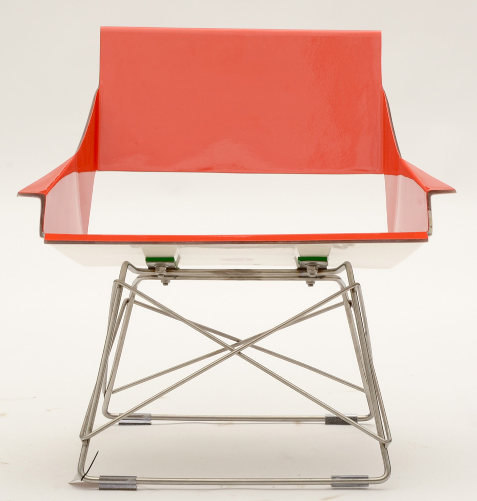 Markamoderna Red Enameled Metal Chair