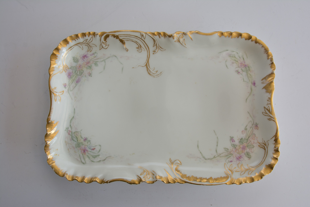 Haviland & Co. Limoges Dresser Tray and Picture Frames