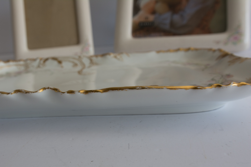Haviland & Co. Limoges Dresser Tray and Picture Frames