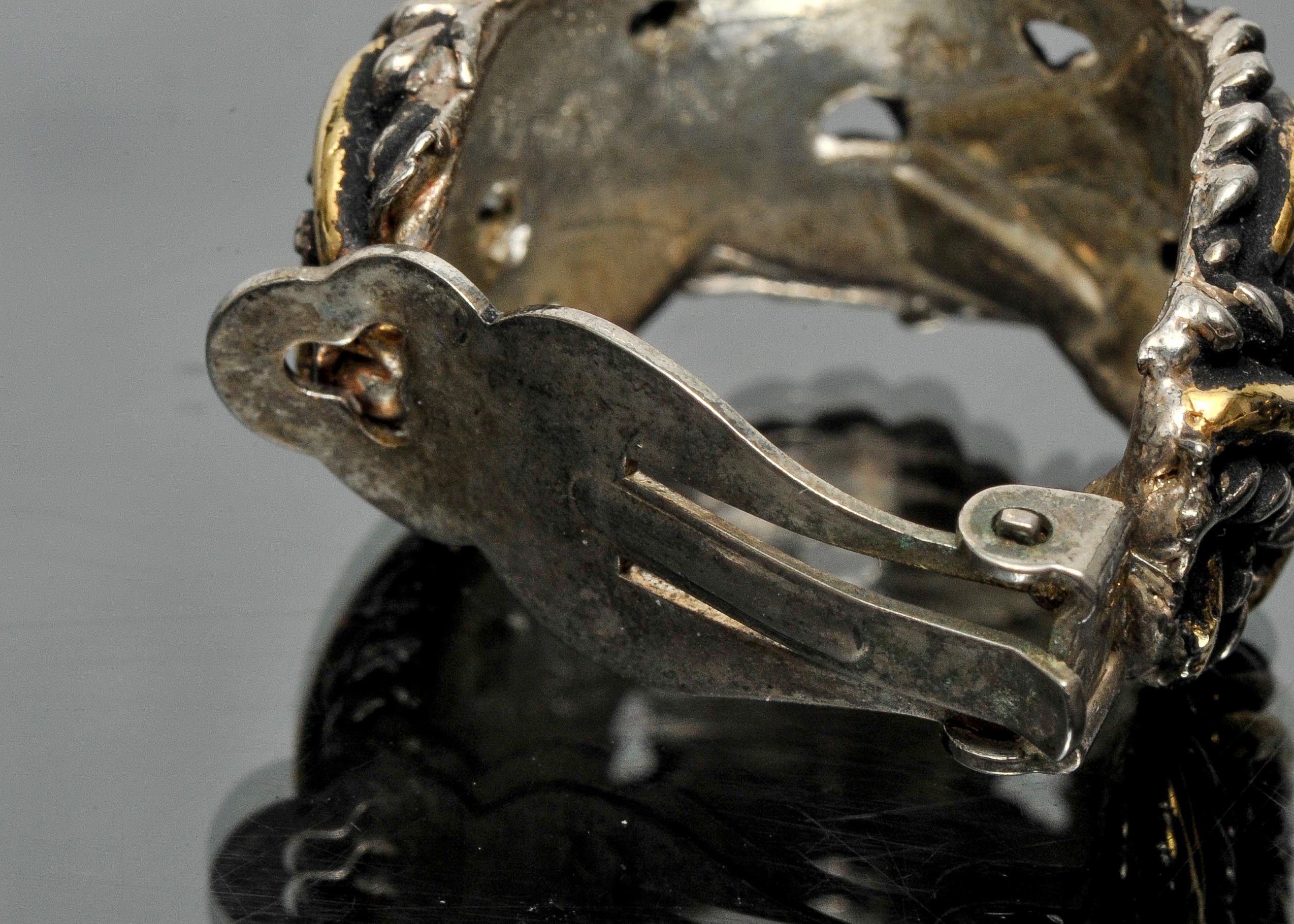 Pair of Metal Braided Clip-On Earrings