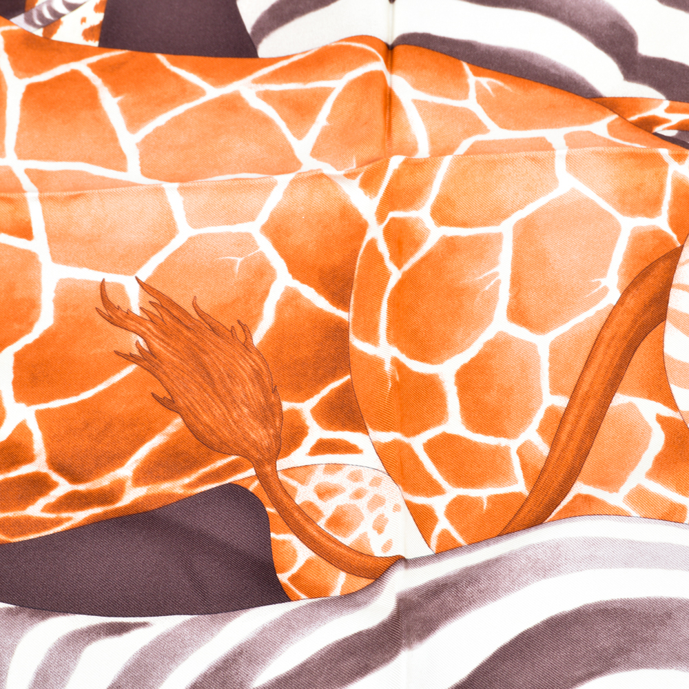 Salvatore Ferragamo Animal Print Silk Scarf