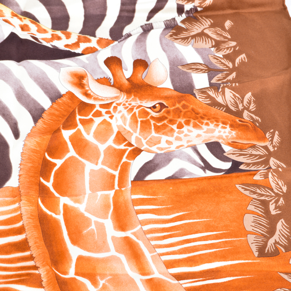 Salvatore Ferragamo Animal Print Silk Scarf