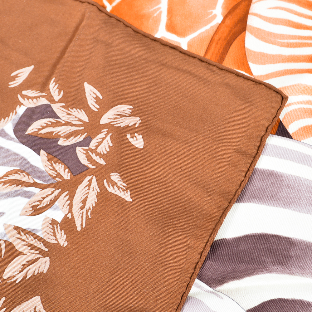 Salvatore Ferragamo Animal Print Silk Scarf