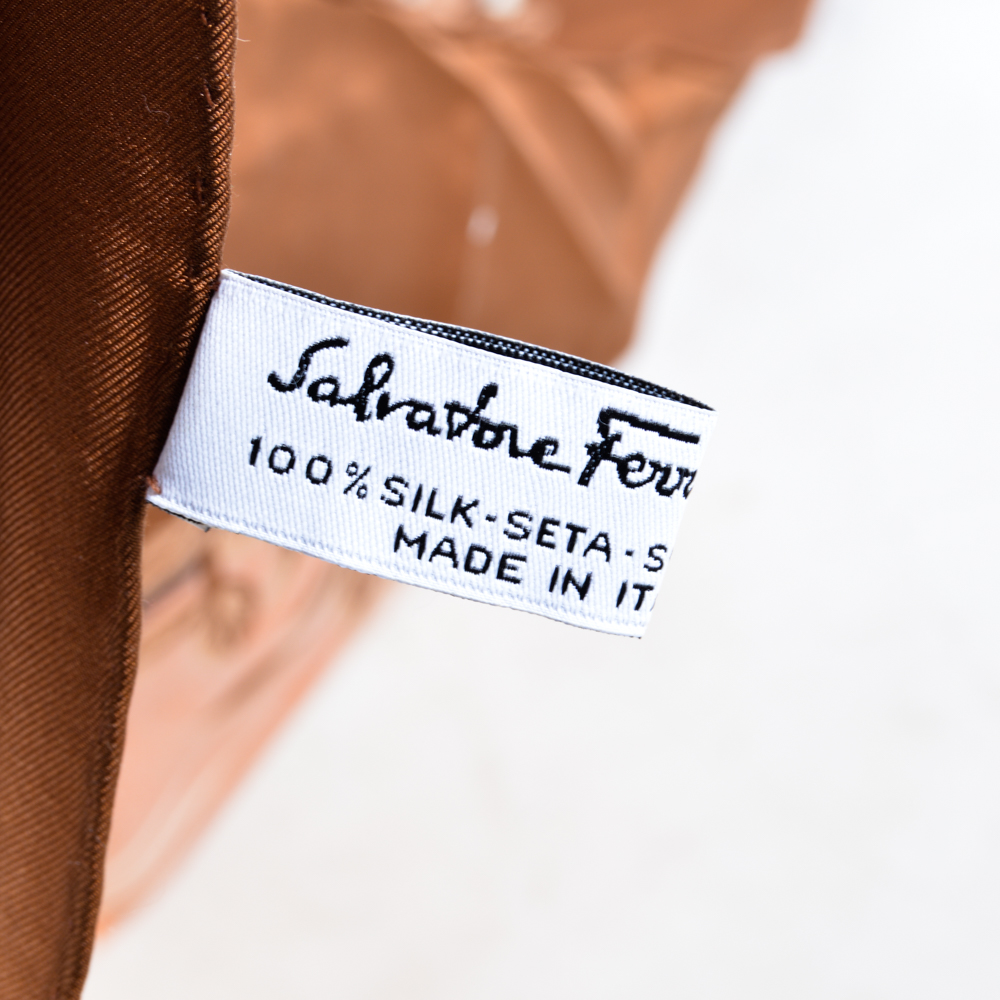 Salvatore Ferragamo Animal Print Silk Scarf