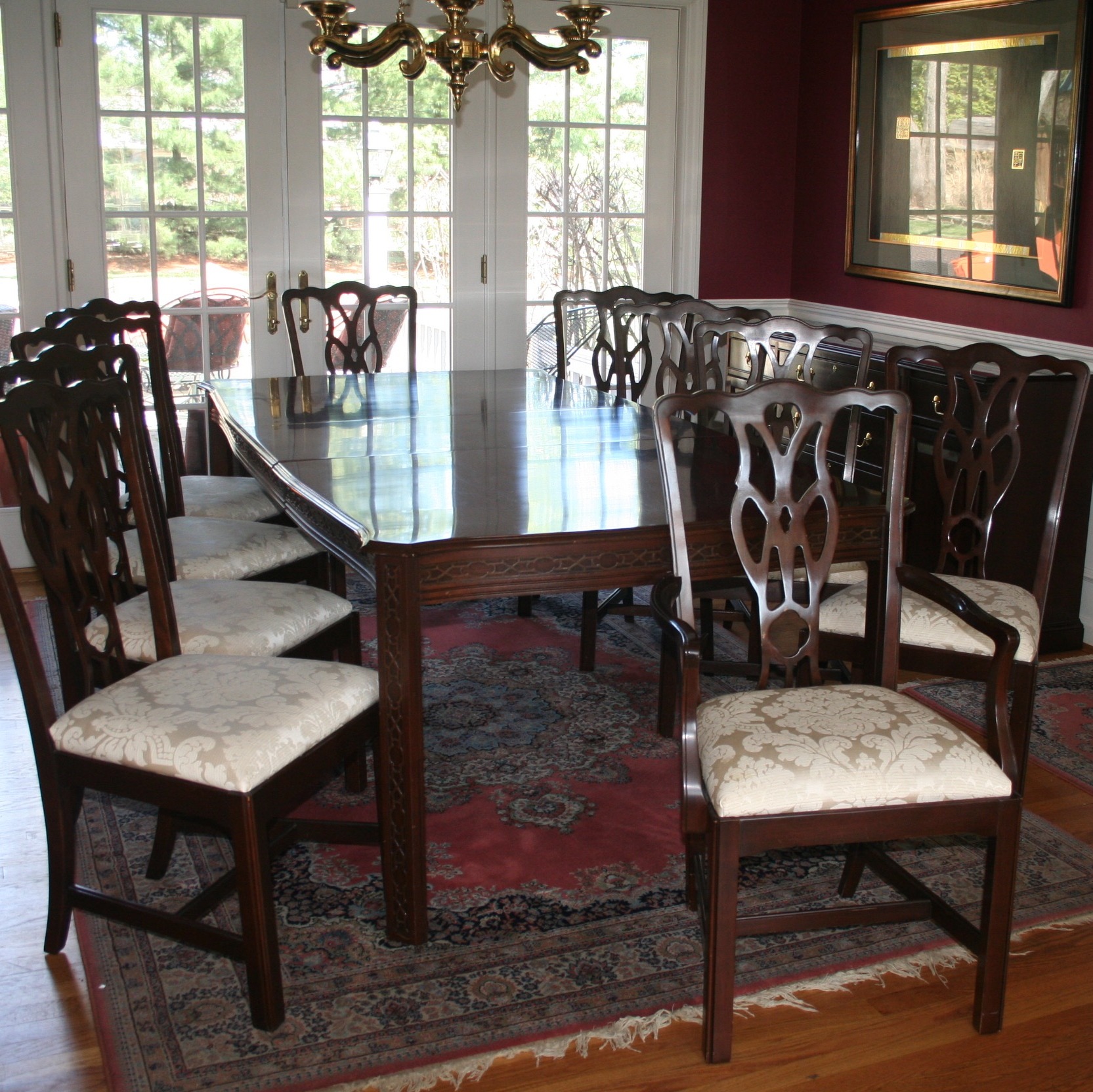 Harden Cherry Dining Table and Eight Chairs