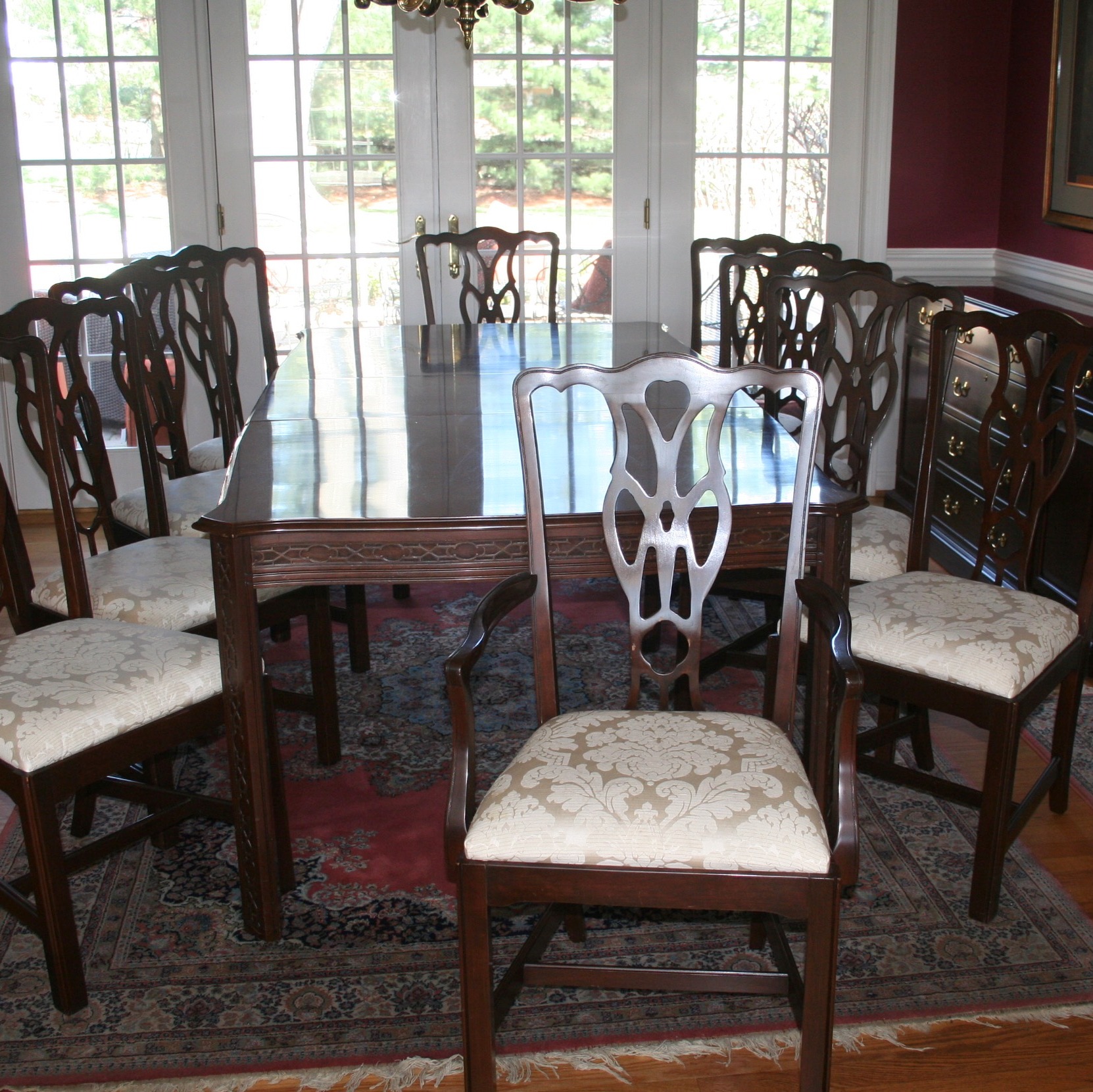 Harden Cherry Dining Table and Eight Chairs
