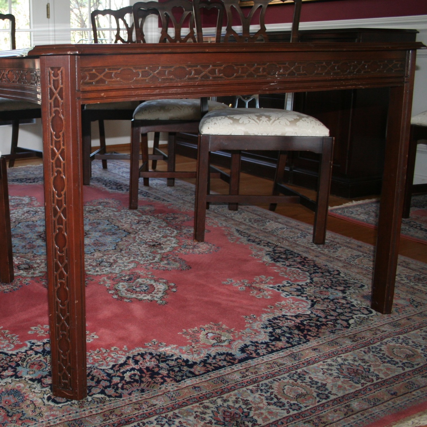 Harden Cherry Dining Table and Eight Chairs