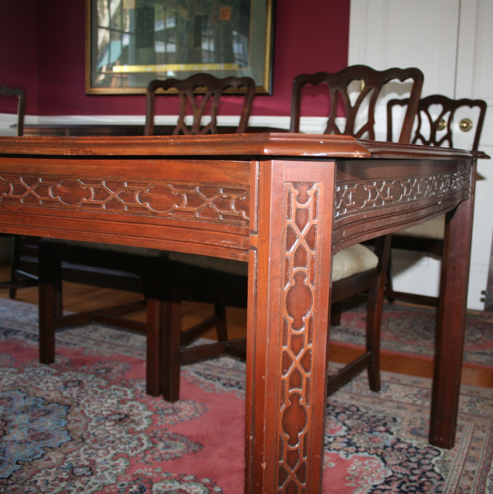 Harden Cherry Dining Table and Eight Chairs