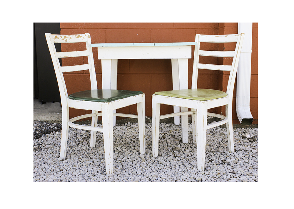 Upcycled Solid Wood Farmhouse Table and Chairs
