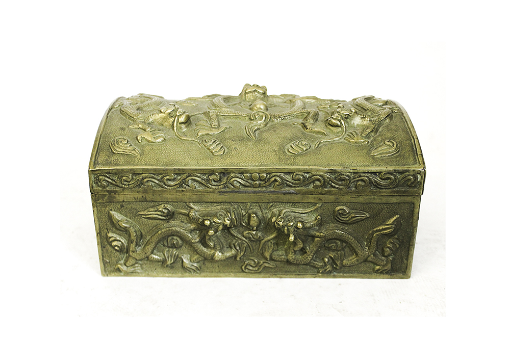 Early 20th Century Chinese Brass Humidor