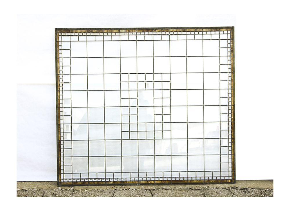 Salvaged Substantial Lead Glass Window Insert