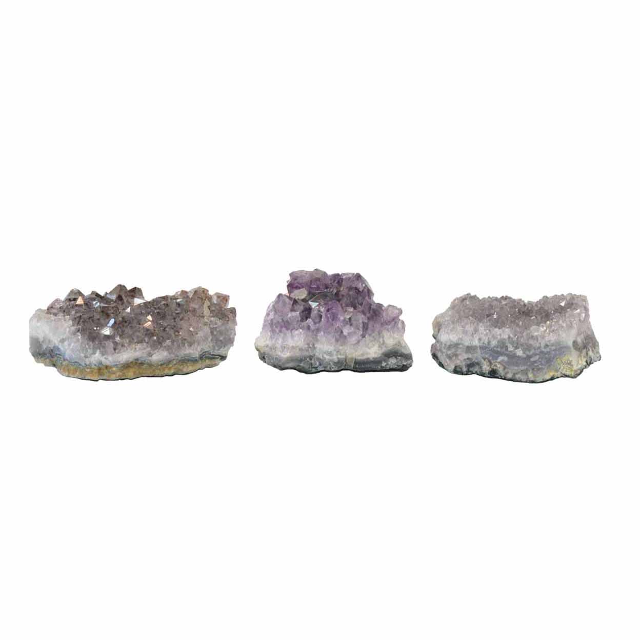 Trio of Amethyst Clusters