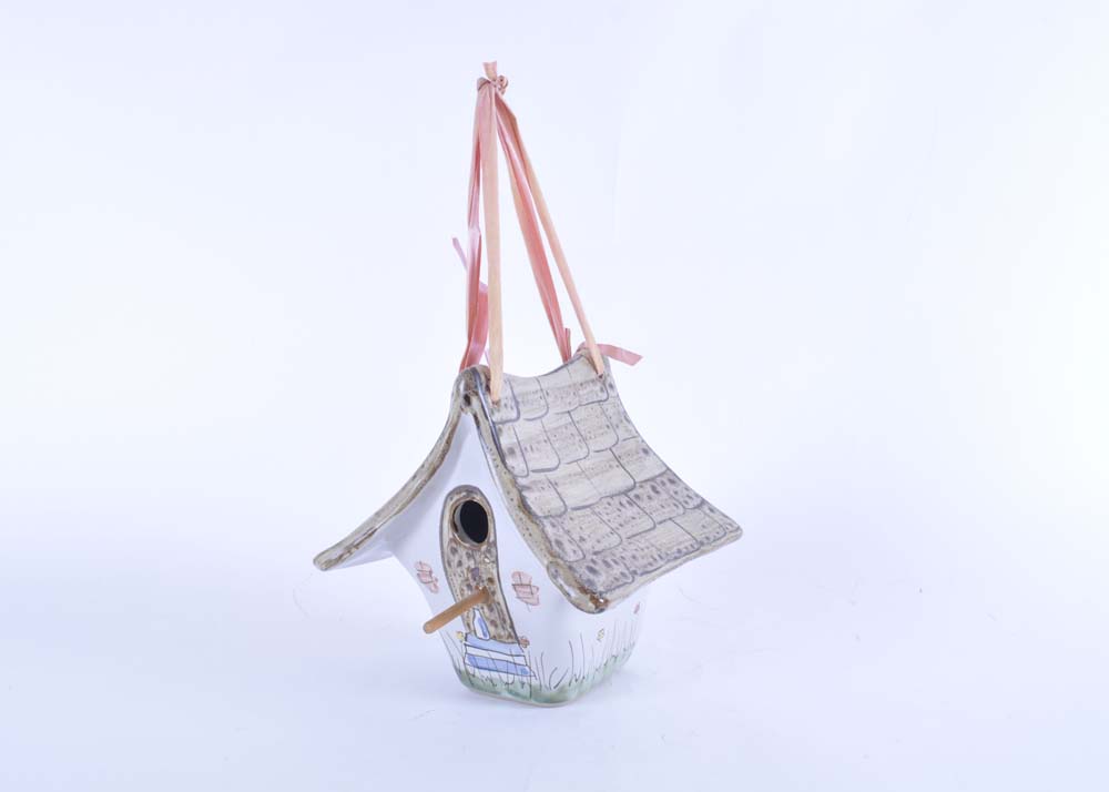 Louisville Stoneware Hand-Painted Birdhouse