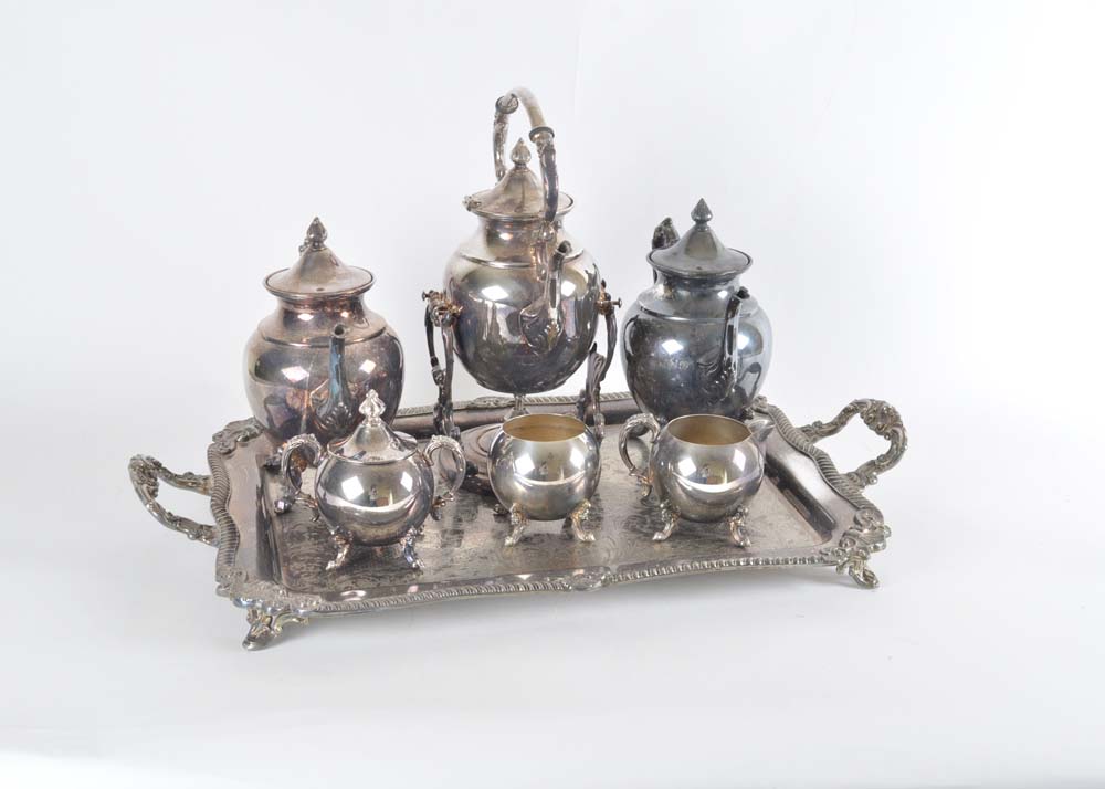 Sheridan Silverplate Holloware Tea Set