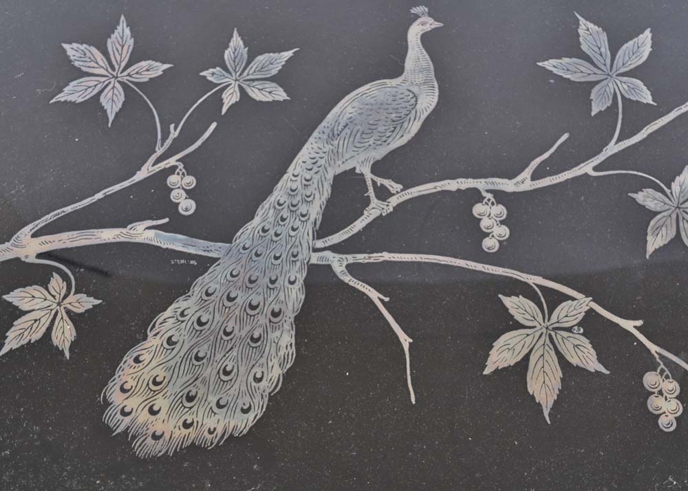 Vintage Peacock Tray