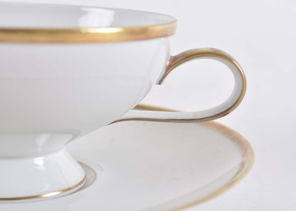 Quintet of Rosenthal Elegante Footed Cup and Saucer Sets