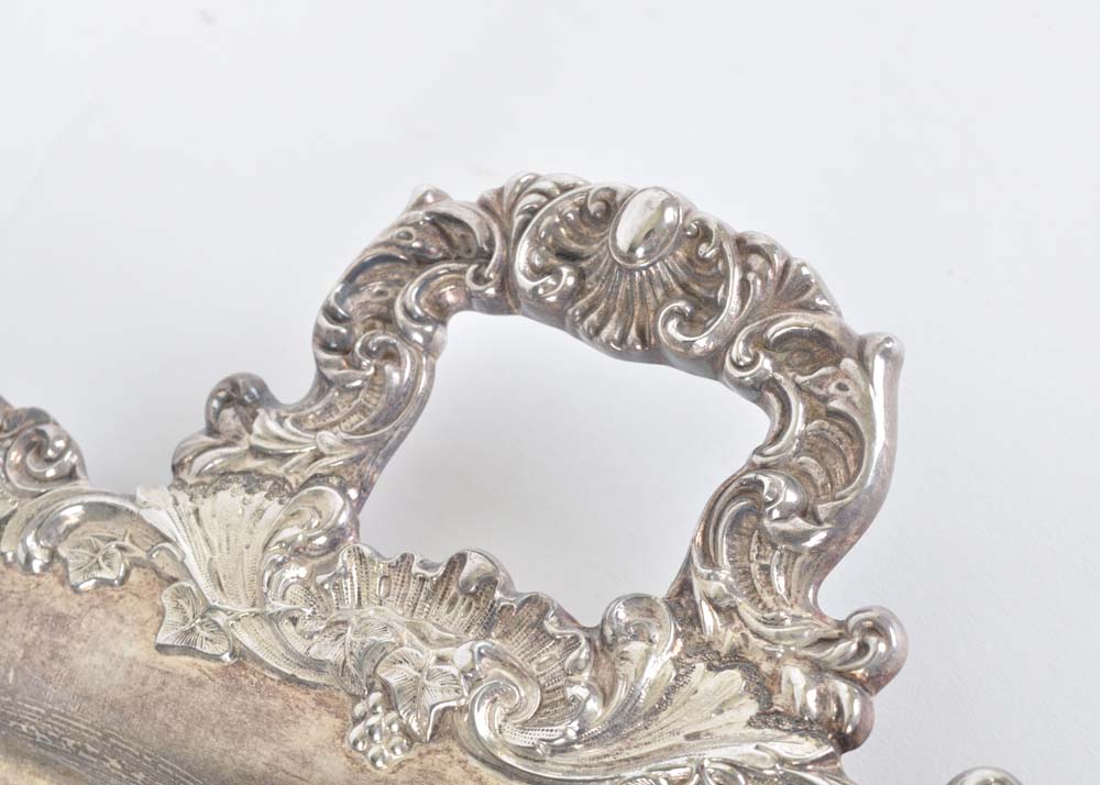 International Silver Du Barry Chased Silverplate Holloware Tea Service