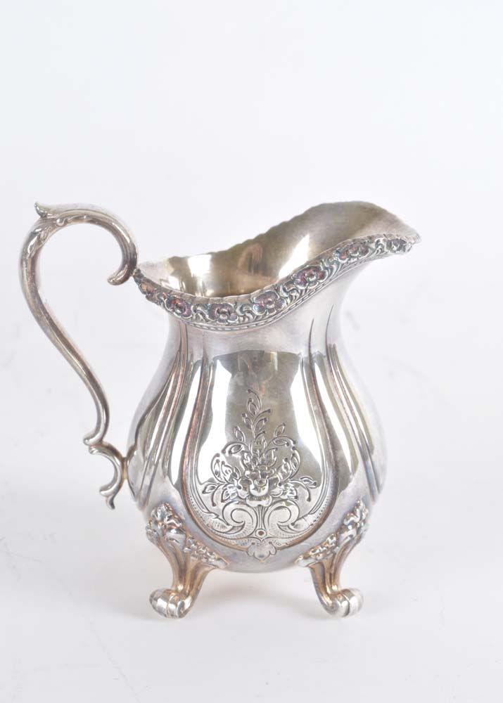 International Silver Du Barry Chased Silverplate Holloware Tea Service