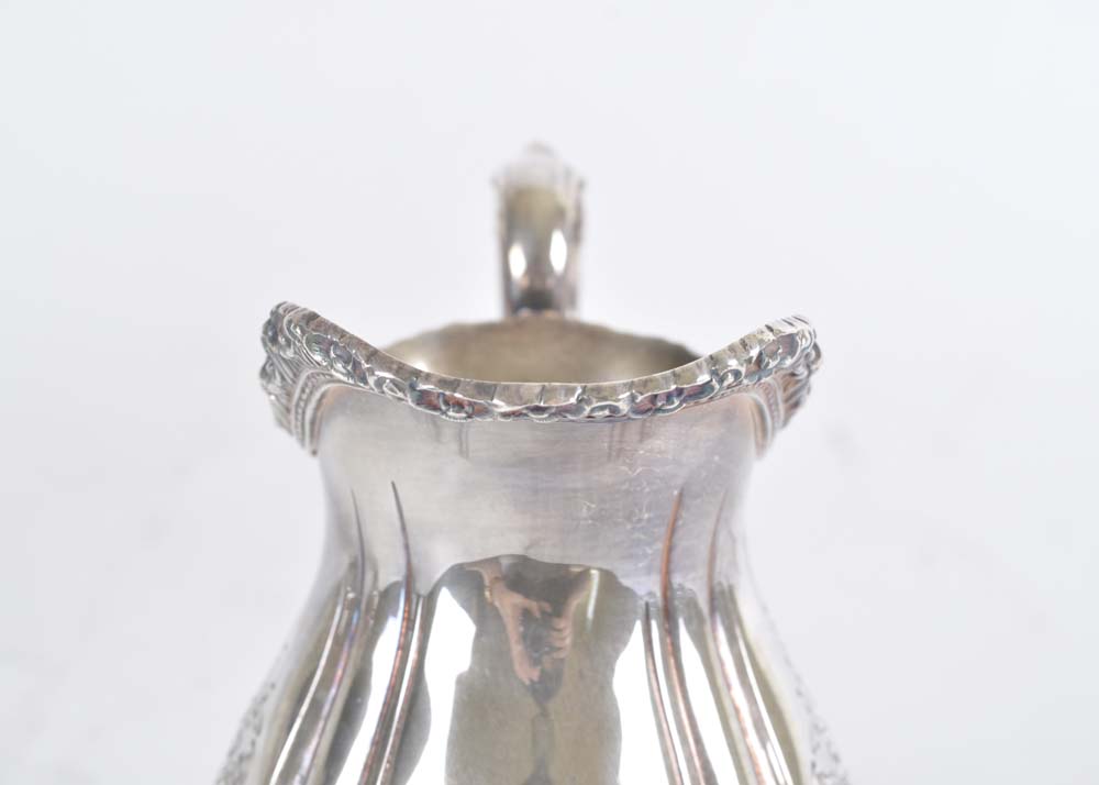 International Silver Du Barry Chased Silverplate Holloware Tea Service