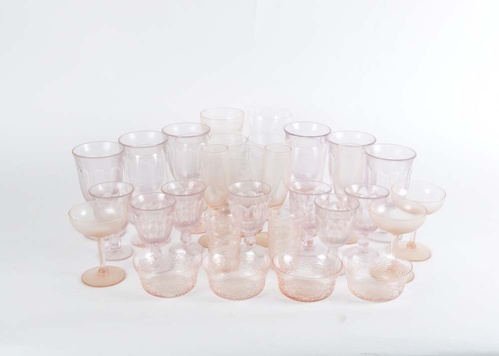 Collection of Pink Glassware