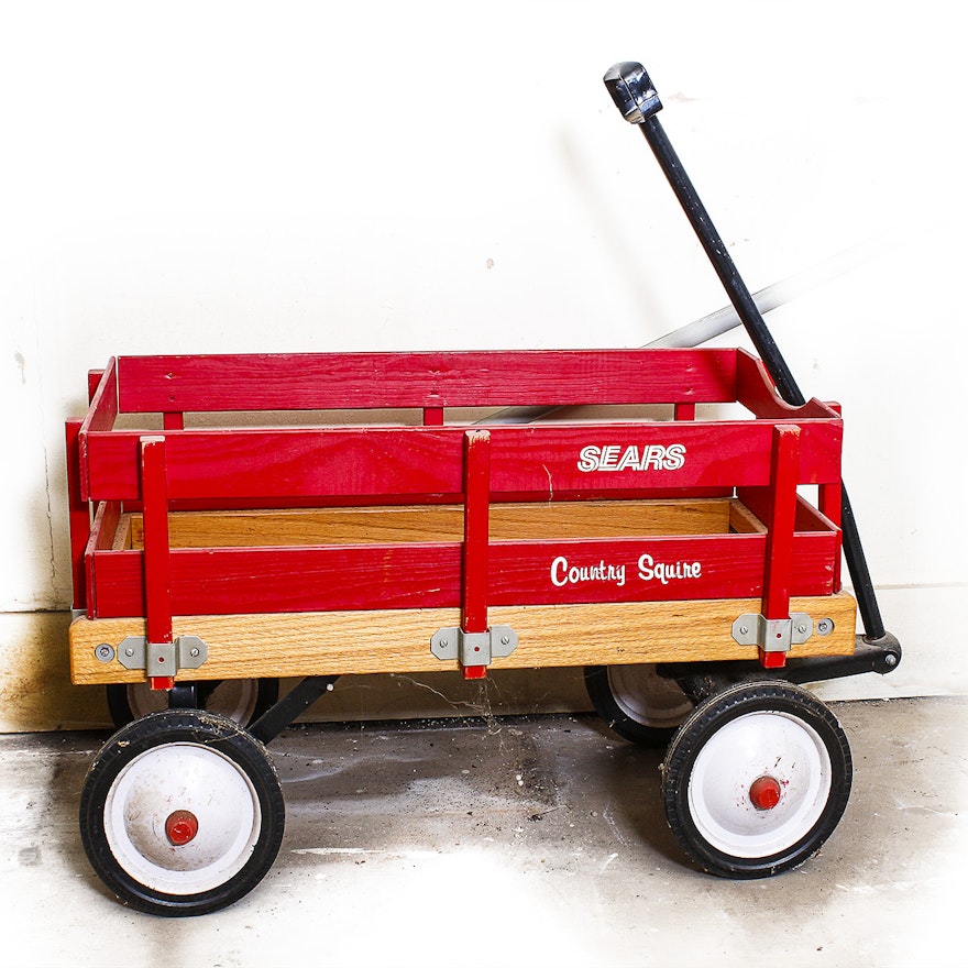 Vintage Sears Country Squire Red Wagon