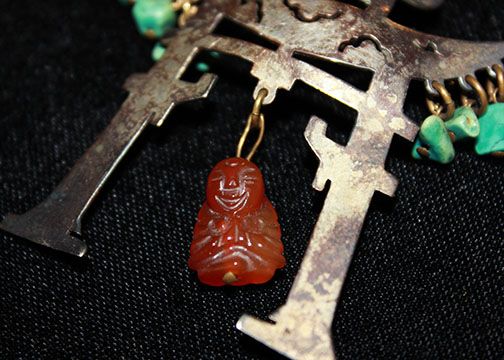 Vintage Chinese Style Sterling Silver Pin