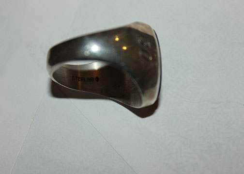 Men's Sterling Silver Ford Commemorative Ring with Onyx